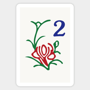 Season Flower Xia 2 Summer 蘭 Tile. It's Mahjong Time! Magnet